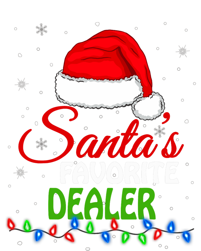 SantaS Favorite Dealer Santa Hat Lights. Funny Christmas Button