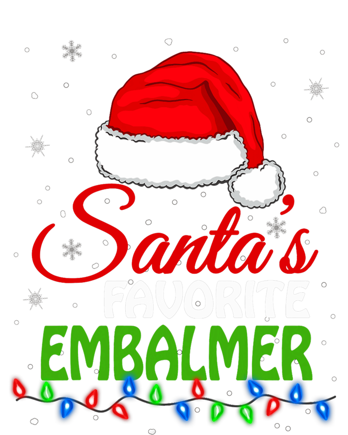 Santas Favorite Embalmer Santa Hat Lights. Funny Christmas T-Shirt