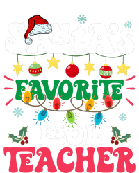 SantaS Favorite Esol Teacher Santa Hat Xmas Light Christmas T-Shirt