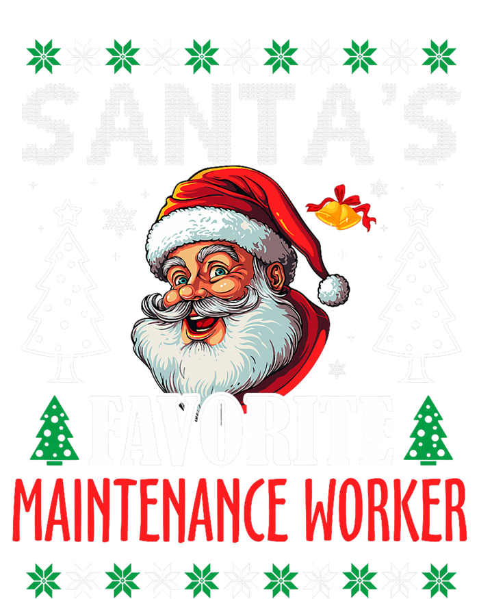 SantaS Favorite Maintenance Worker Funny Christmas T-Shirt