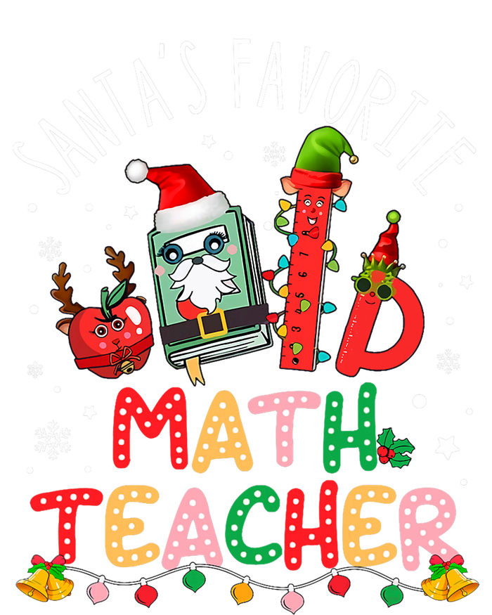 SantaS Favorite Math Teacher Christmas Santa Hat Matching T-Shirt