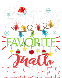 SantaS Favorite Math Teacher Xmas Light Santa Hat Christmas Tall T-Shirt