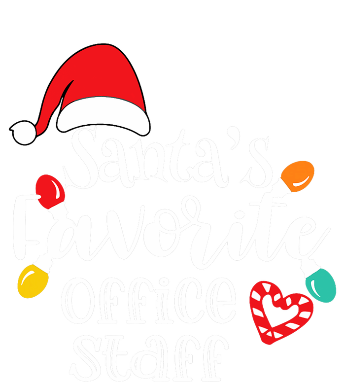 SantaS Favorite Office Staff Christmas Lights Santa Hat Cropped Pullover Crew