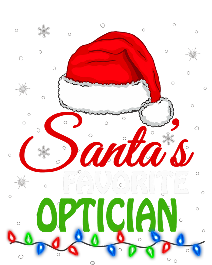 SantaS Favorite Optician Santa Hat Lights. Funny Christmas Tall T-Shirt