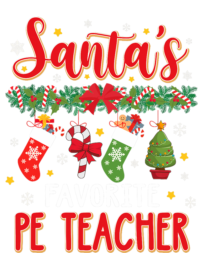 SantaS Favorite Pe Teacher Santa Hat Xmas Bumper Sticker