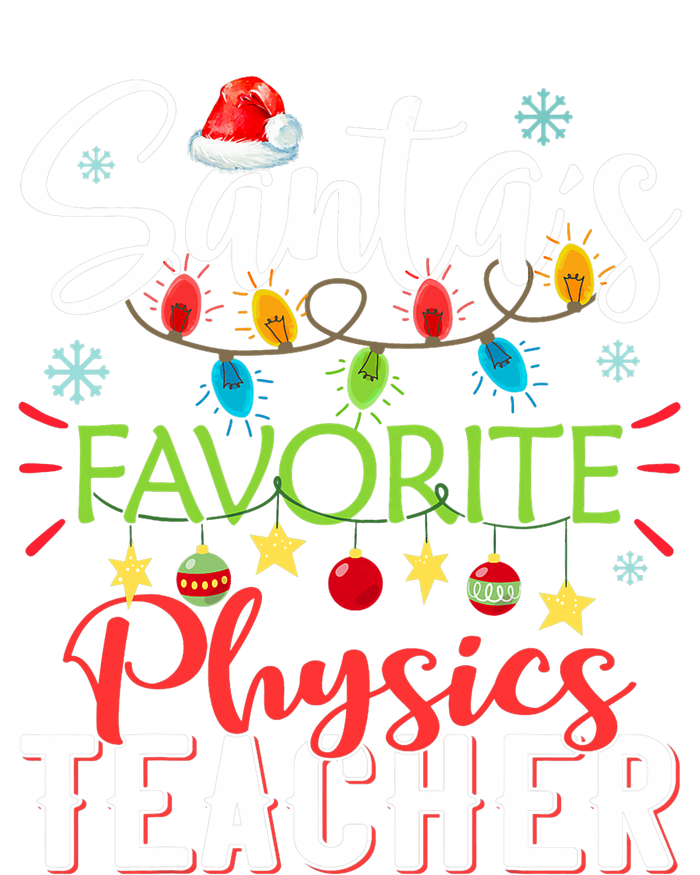 SantaS Favorite Physics Teacher Xmas Light Hat Christmas Grommeted Golf Towel