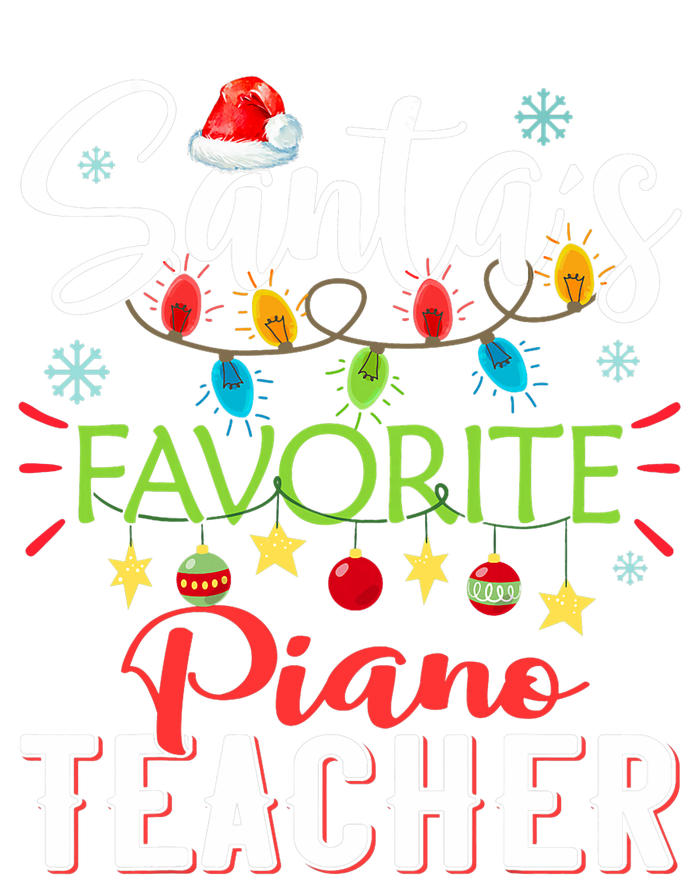 SantaS Favorite Piano Teacher Xmas Light Hat Christmas Ladies PosiCharge Competitor Racerback Tank