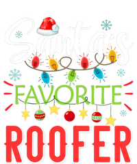 SantaS Favorite Roofer Xmas Light Santa Hat Christmas Gift Women's Knotted Racerback Tank