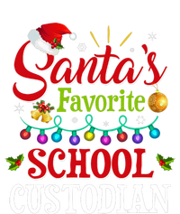 SantaS Favorite School Custodian Christmas Santa Hat Light T-Shirt