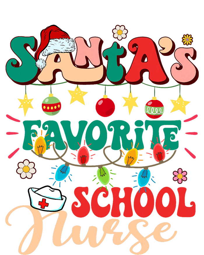 SantaS Favorite School Nurse Santa Hat Xmas Light Christmas Button