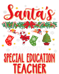 SantaS Favorite Special Education Teacher Santa Hat Xmas Women's Racerback Cropped Tank