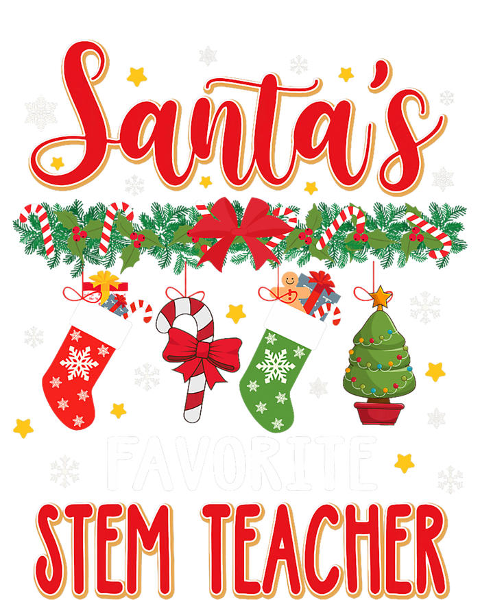 SantaS Favorite Stem Teacher Santa Hat Xmas Bumper Sticker