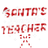 SantaS Favorite Teacher Christmas Santa Hat Candy Cane Xmas T-Shirt