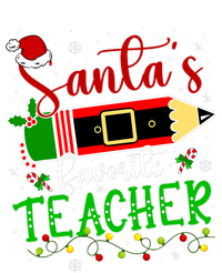 SantaS Favorite Teacher Funny Christmas Pen Santa Hat Light Tie Dye Hoodie