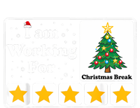 I Am Working For Christmas Break 5 Stars Xmas Tree Flat Bill Trucker Hat