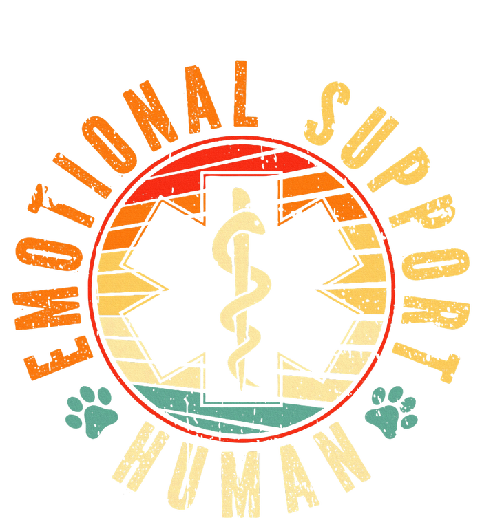 Emotional Support Human Retro Service Animal Dog T-Shirt