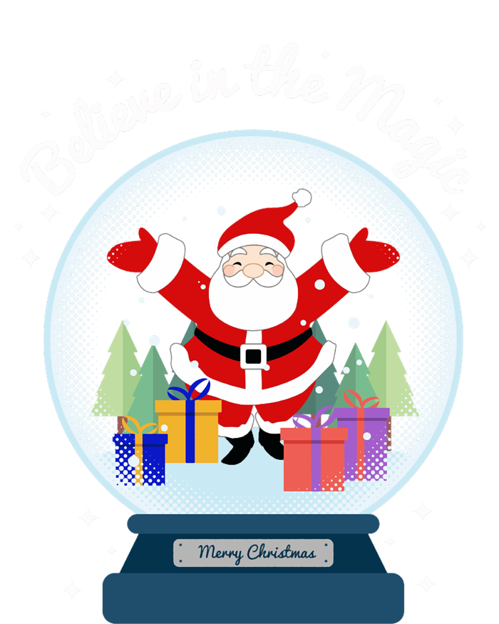 Believe In The Magic Merry Christmas Santa Snow Globe Decor Long Sleeve Toddler Hoodie