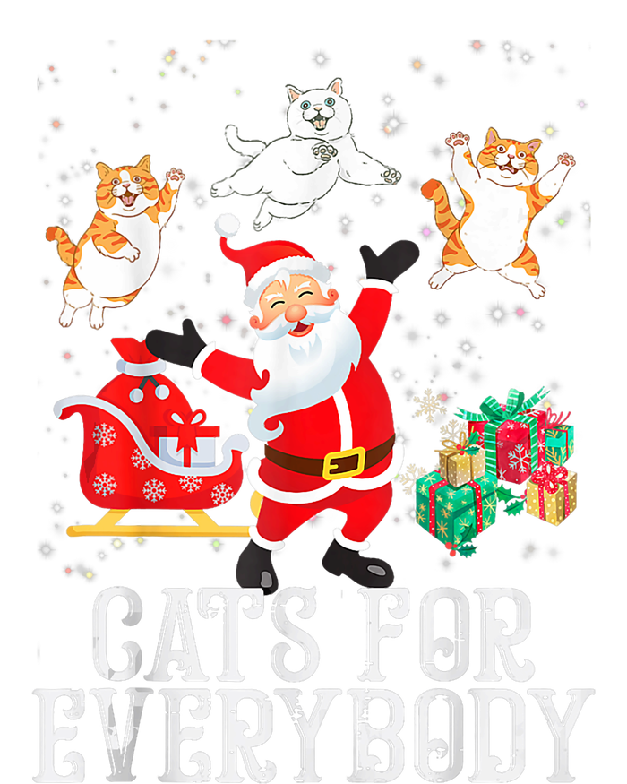 Cats For Everybody Christmas Cat Funny Xmas Women Santa Tank Top Tall T-Shirt