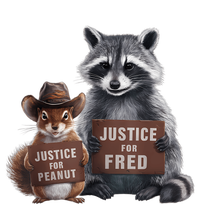 Justice For Peanut The Squirrel Justice For Fred The Raccoon Crop Fleece Hoodie