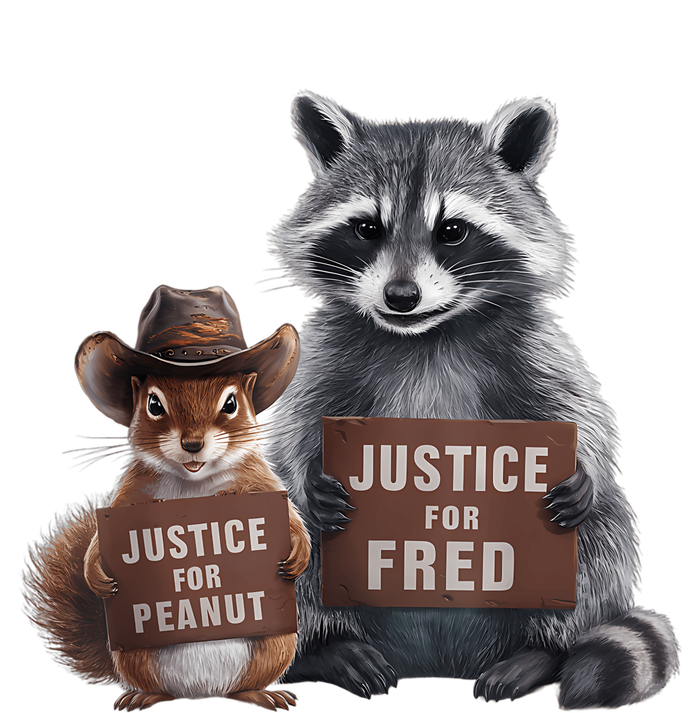 Justice For Peanut The Squirrel Justice For Fred The Raccoon Crop Fleece Hoodie