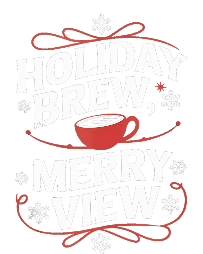 Christmas Coffee Quote Holiday Brew Merry View Tank Top Short Acrylic Beanie