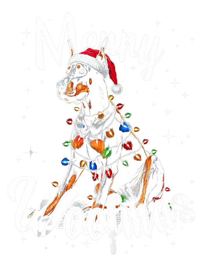 Doberman Pincher Dog Merry Woofmas Christmas Lights Tank Top T-Shirt