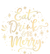 Eat Drink And Be Merry Funny Christmas Xmas Gift Metallic Star Ornament