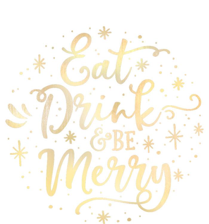 Eat Drink And Be Merry Funny Christmas Xmas Gift Metallic Star Ornament