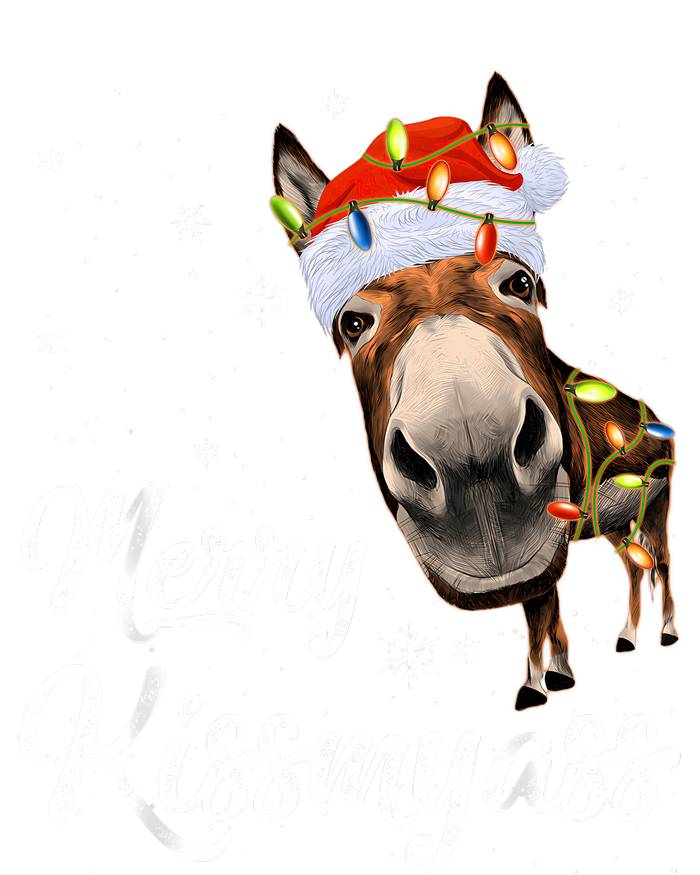 Merry Kissmyass Donkey Sarcastic Xmas Funny Pajama Christmas Yupoong Adult 5-Panel Trucker Hat