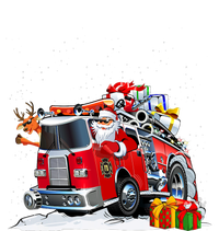 Firefighter Santa Fireman Driving Fire Truck Merry Christmas T-Shirt