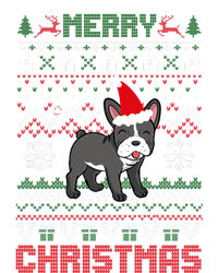 Funny Merry Ugly Christmas Sweater French Bulldog Santa Hat Long Sleeve T-Shirt