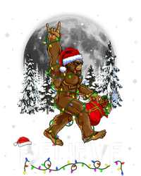 Santa Bigfoot Christmas Lights Funny Sasquatch Believe Xmas T-Shirt