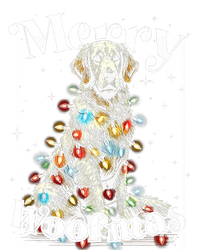 Golden Retriever Dog Merry Woofmas Christmas Lights Sant Hat Tank Top Youth Performance Sprint T-Shirt