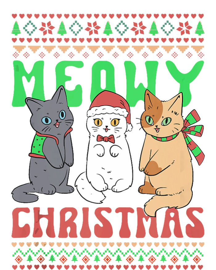 Meowy Catmas Cat Xmas Family Merry Christmas Tank Top Women's V-Neck T-Shirt