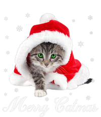 Merry Catmas Cute Cat Kitten Santa Hat Christmas Gift Funny T-Shirt