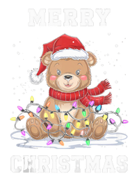 Merry Christmas Bear Santa Hat Christmas Lights Xmas Eve Tank Top Mesh Reversible Basketball Jersey Tank