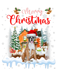 Merry Christmas Boxer Dog Santa Hat Lights Xmas T-Shirt