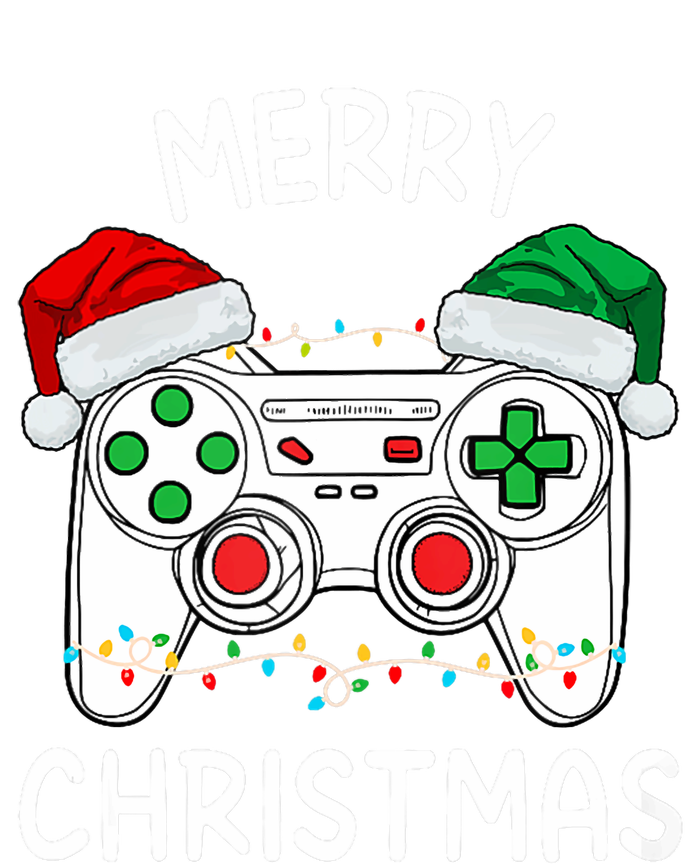 Merry Christmas Gamer Video Gaming Controller Santa Hat Xmas Tank Top T-Shirt