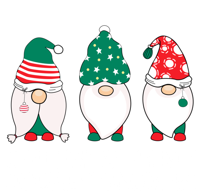 Chilling With My Hockey Gnomies Funny Gnome Pun Xmas Pajamas Gift T-Shirt