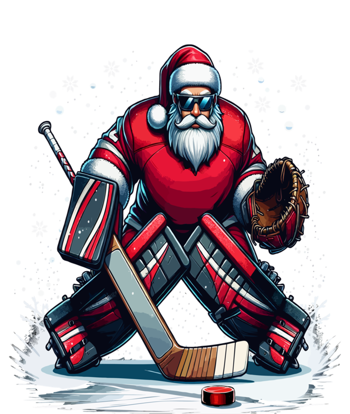 Christmas Santa Hockey Goalie Ugly Christmas Cute Gift T-Shirt