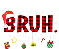 Bruh Funny Christmas Red Plaid Xmas Pajamas Women's Perfect Tri Rocker Tank