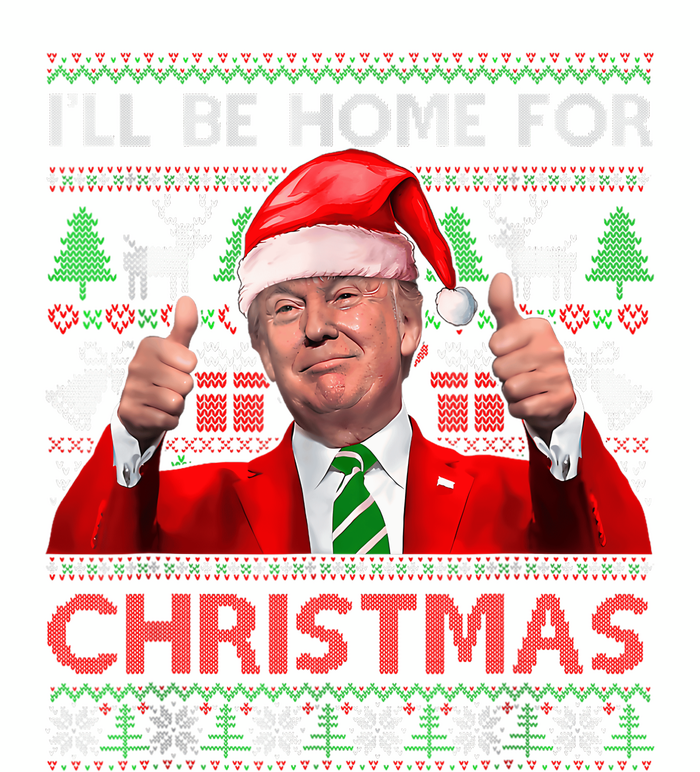 ILl Be Home For Christmas Santa Trump Xmas Pajamas Funny Valucap Bio-Washed Visor