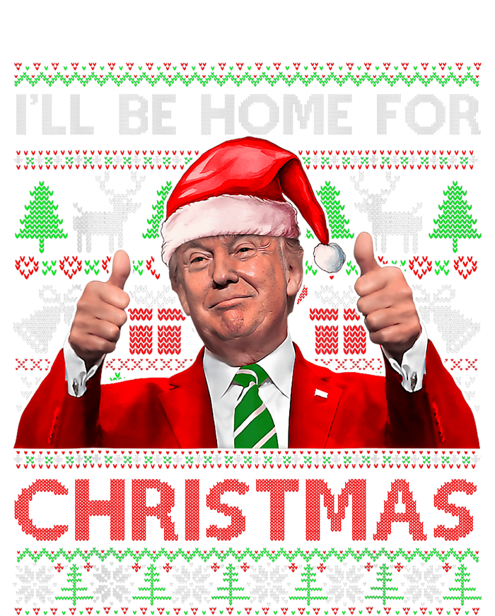 ILl Be Home For Christmas Santa Trump Xmas Pajamas Funny Sustainable Beanie