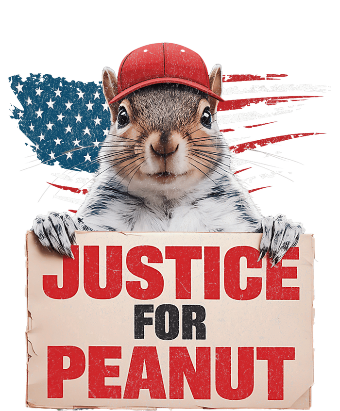 Justice For Peanut The Squirrel Peanut Squirrel Lovers America Flag Design Tall Sweatshirt