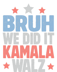 Bruh We Did It Kamala Won Harris Walz 2024 Women's Racerback Cropped Tank