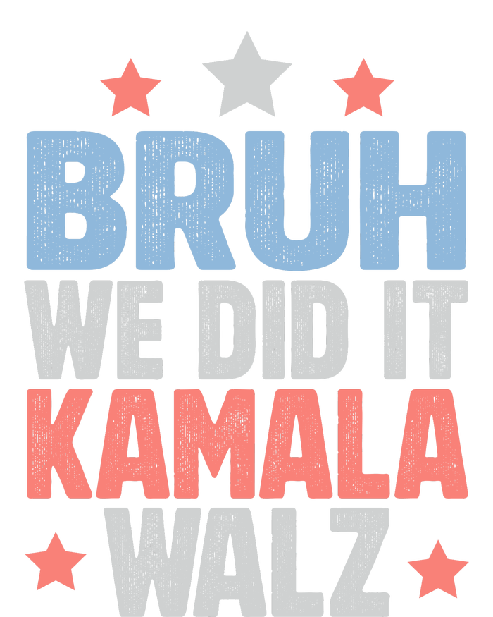 Bruh We Did It Kamala Won Harris Walz 2024 Women's Racerback Cropped Tank