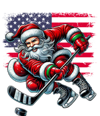 American Flag Santa Hat Ice Hockey Christmas Funny Gift Infant Baby Jersey Bodysuit