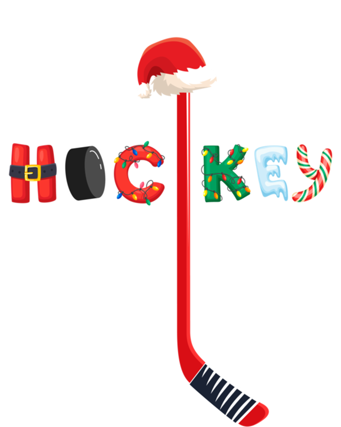 Funny Ice Hockey Stick Christmas Santa Lights Xmas Funny Gift Zip Tote Bag