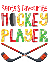 Funny SantaS Favourite Hockey Player Christmas Funny Gift Xmas Cool Gift Women's Long Sleeve Flannel Pajama Set 