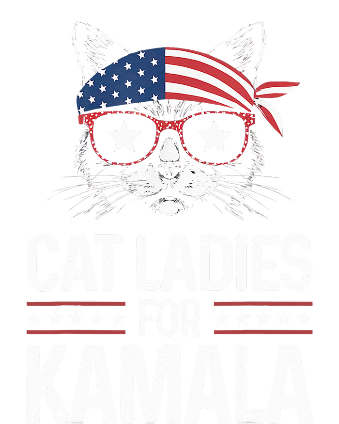 Cat Ladies For Kamala Funny Cat 2024 President Kamala Harris T-Shirt